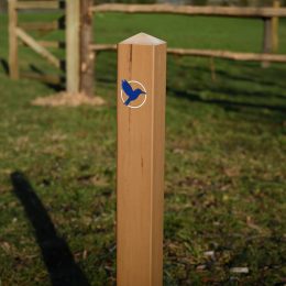 Waymarking post recycled plastic routed