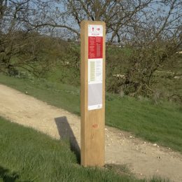 Woodsman visitor waymarking post