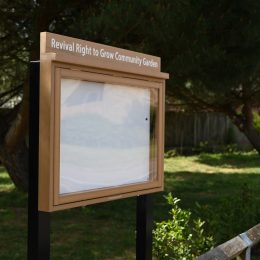 Notice board freestanding recycled