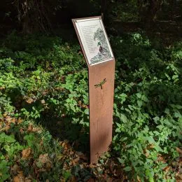 Corten weathering steel interpretation lectern