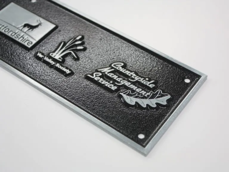 Etched zinc graphic panel