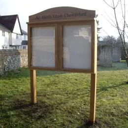 Oak notice board - freestanding
