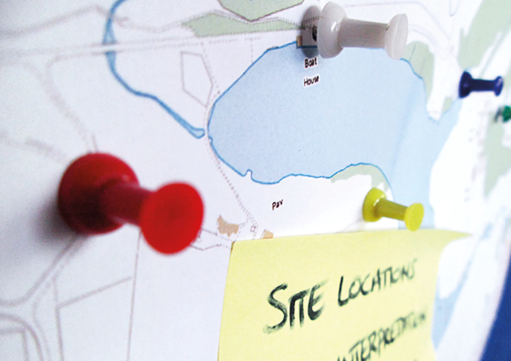 Content development map pins