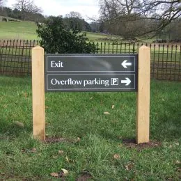 Grenadier directional sign oak