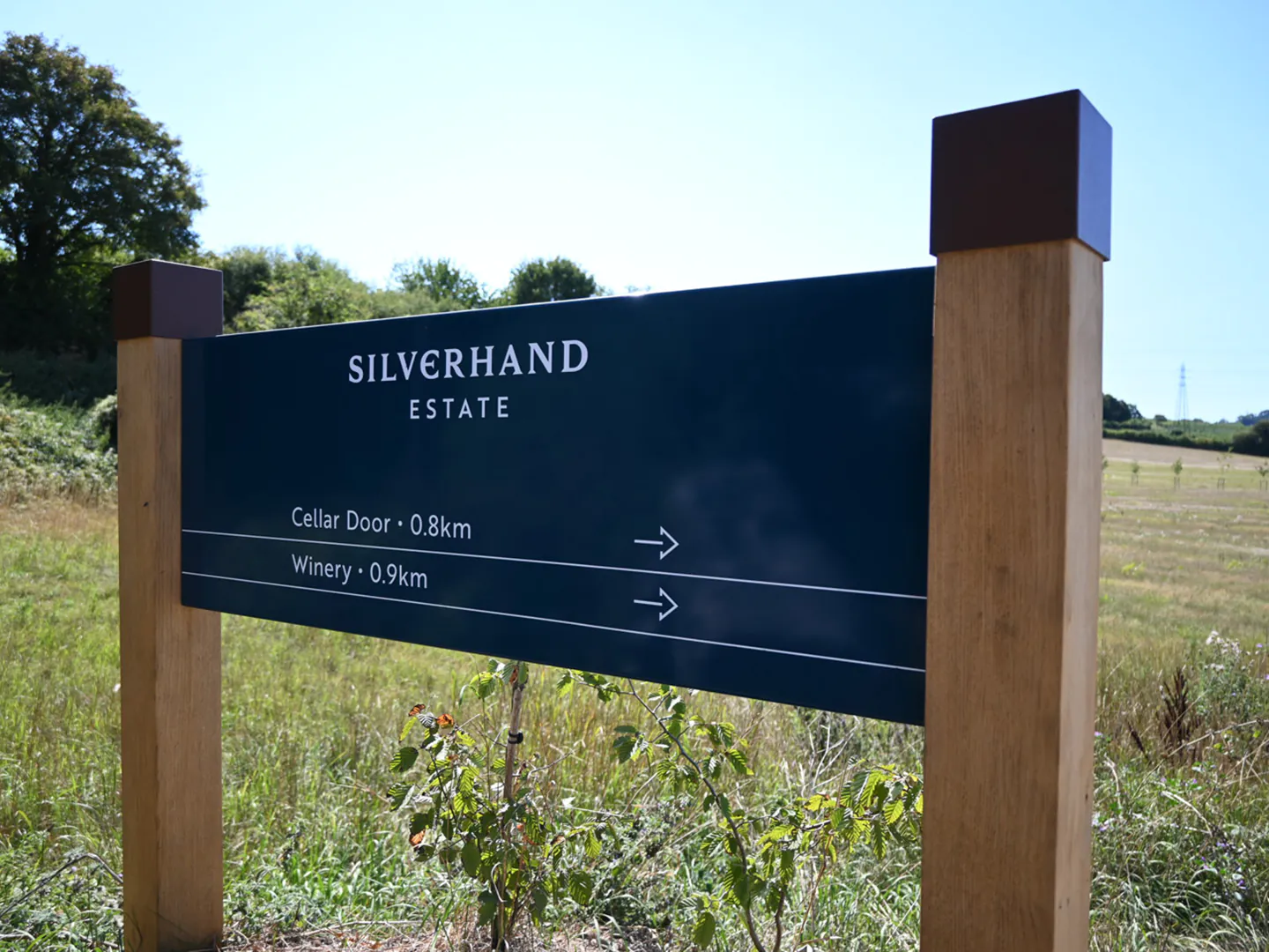 Grenadier directional sign wooden