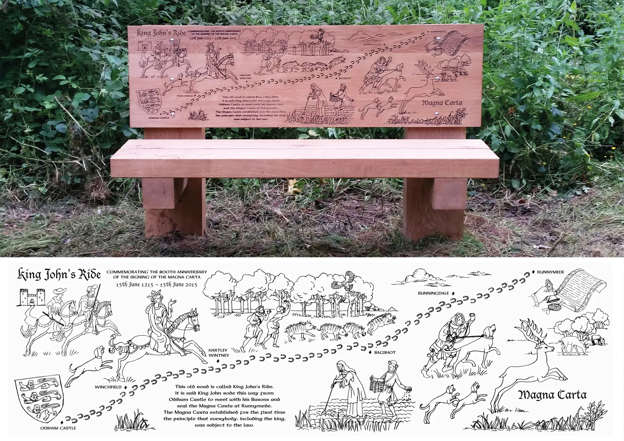 Illustration images bench interpretation