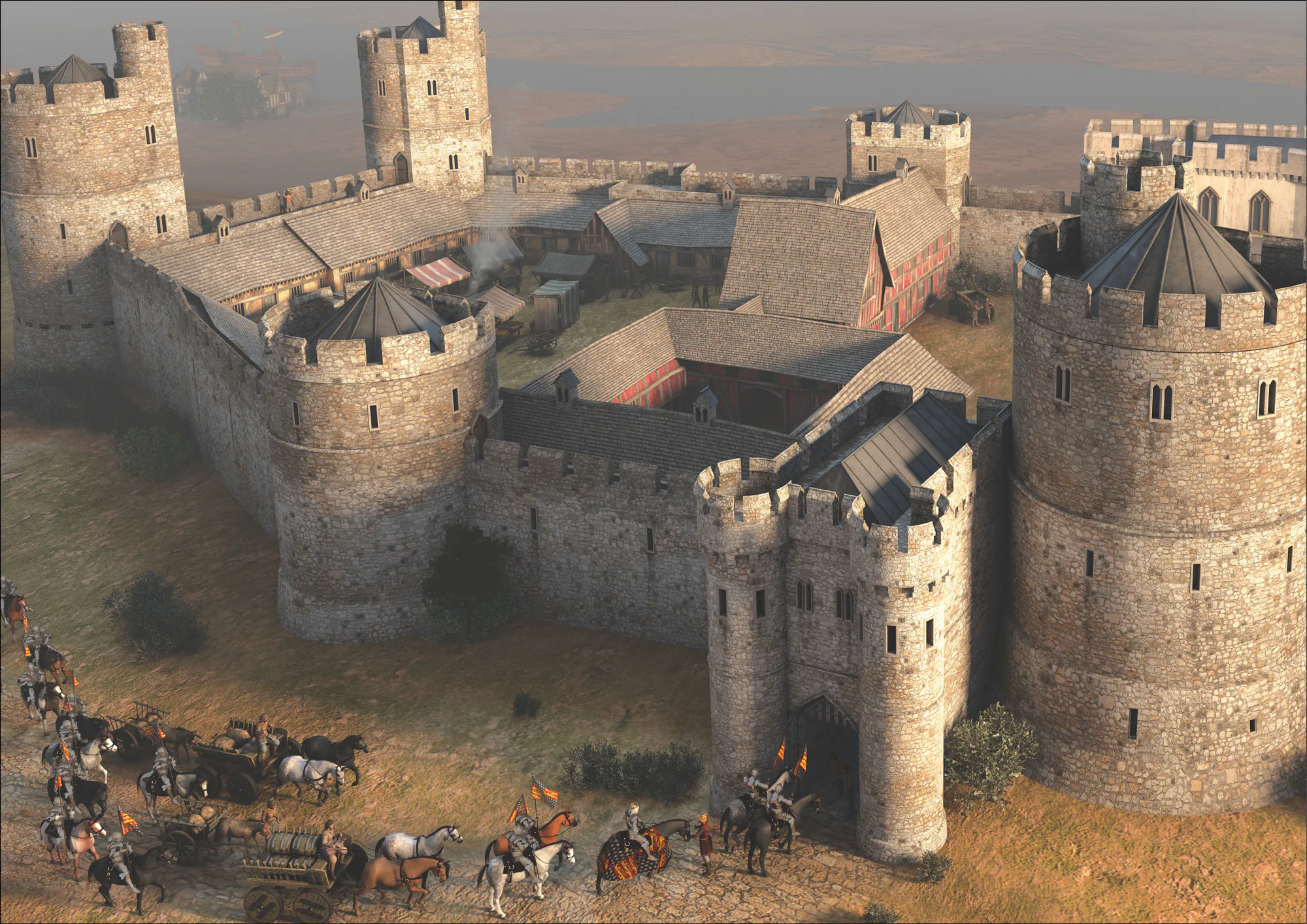 Illustration images castle reconstruction
