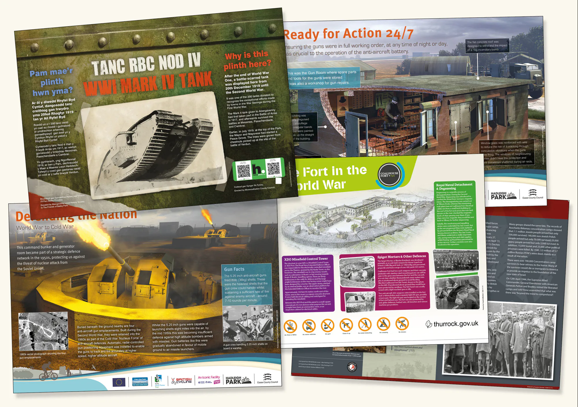 Interpretation panels war designs