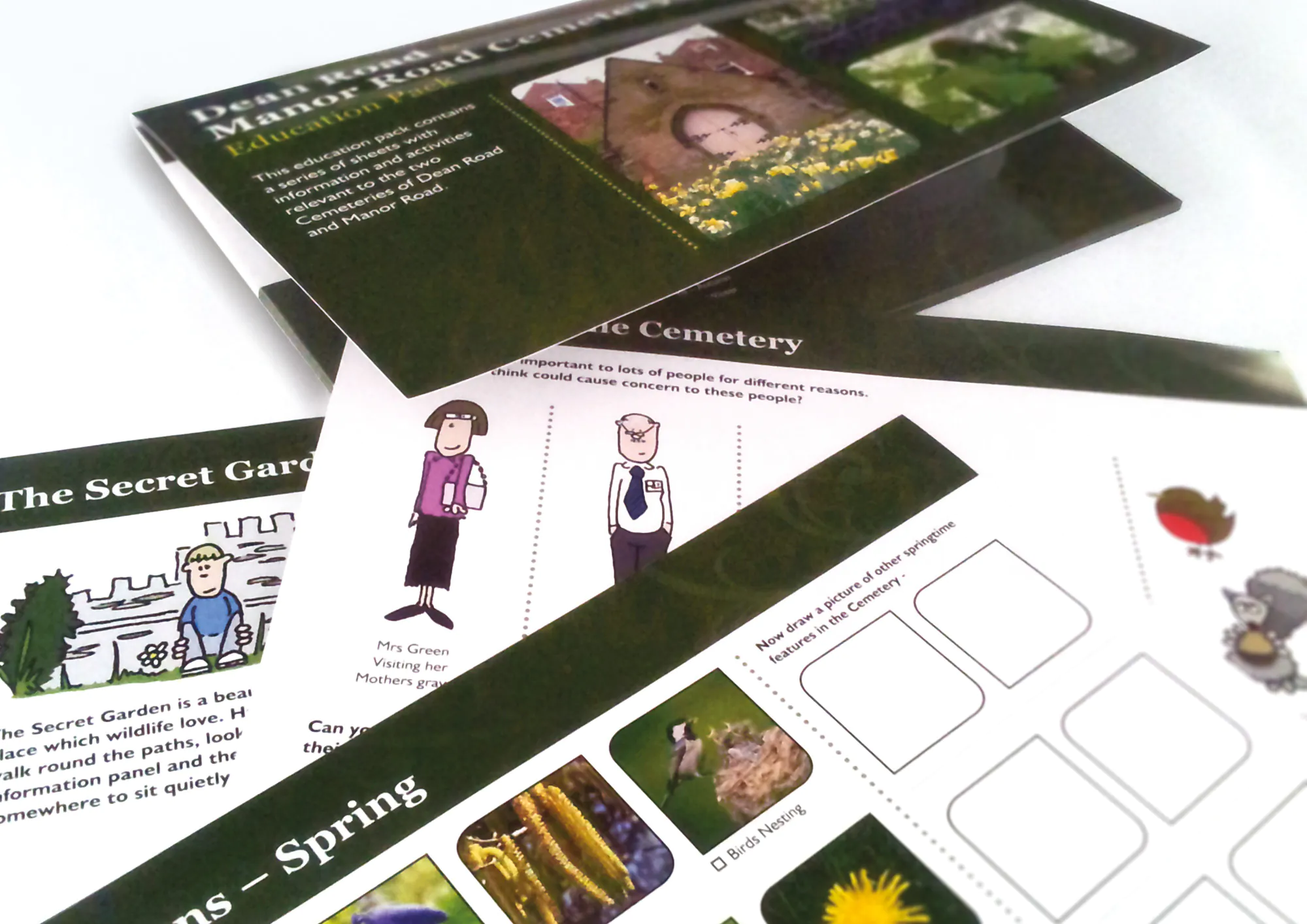 Printed literature spotter illustration